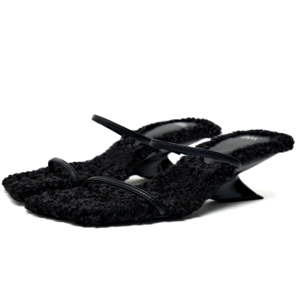 Zara FAUX Fur STRAPPY Sandal